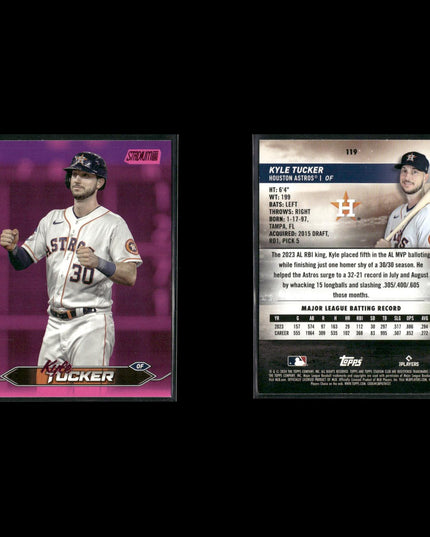 Kyle Tucker Houston Astros Baseball 9-Card Lot Topps EX
