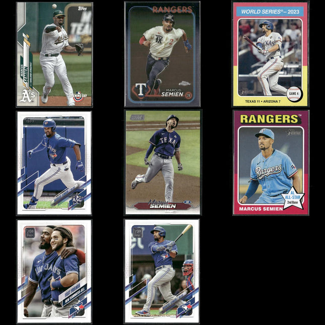 Marcus Semien Oakland Athletics Baseball 8-Card Lot Topps EX