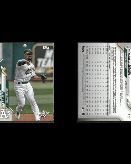 Marcus Semien Oakland Athletics Baseball 8-Card Lot Topps EX
