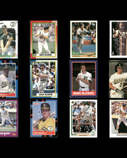 Mark McGwire Oakland Athletics Baseball 12-Card Lot Topps EX