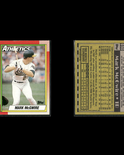 Mark McGwire Oakland Athletics Baseball 12-Card Lot Topps EX