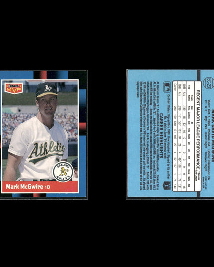Mark McGwire Oakland Athletics Baseball 12-Card Lot Topps EX