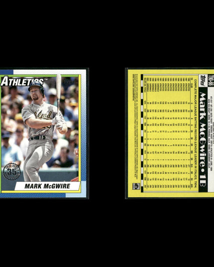 Mark McGwire Oakland Athletics Baseball 12-Card Lot Topps EX