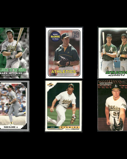 Mark McGwire Oakland Athletics Baseball 6-Card Lot Topps EX