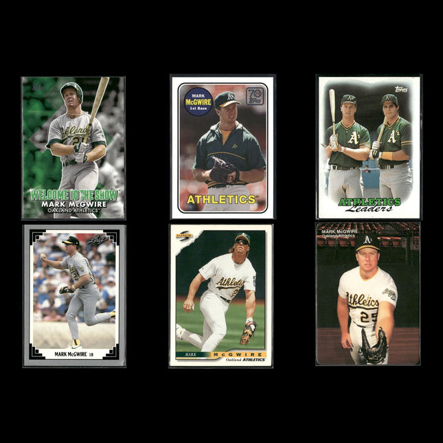 Mark McGwire Oakland Athletics Baseball 6-Card Lot Topps EX