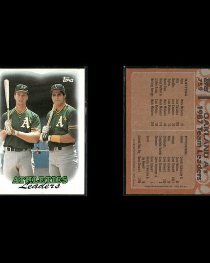 Mark McGwire Oakland Athletics Baseball 6-Card Lot Topps EX