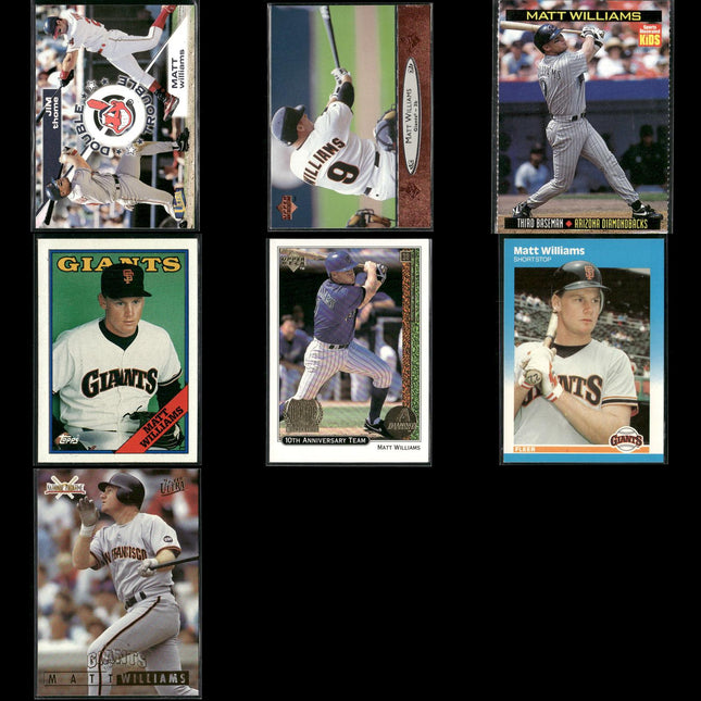 Matt Williams San Francisco Giants Baseball 7-Card Lot Topps EX