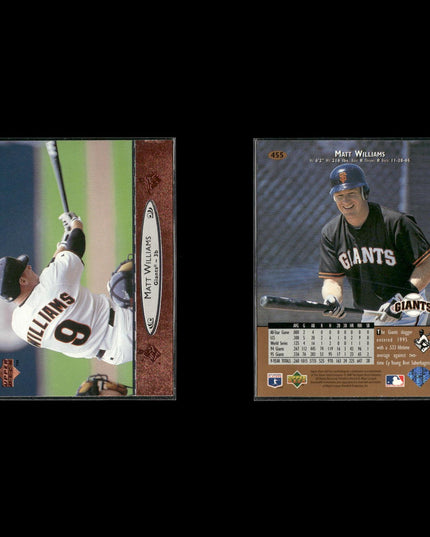 Matt Williams San Francisco Giants Baseball 7-Card Lot Topps EX