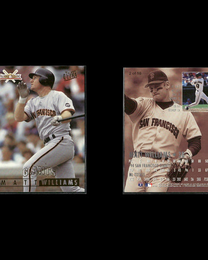Matt Williams San Francisco Giants Baseball 7-Card Lot Topps EX