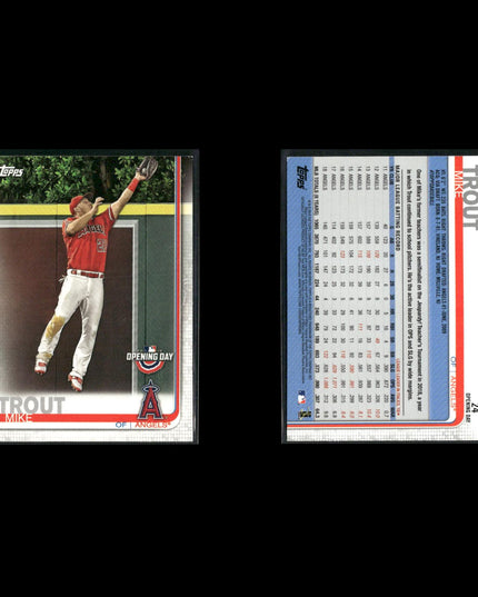 Mike Trout Los Angeles Angels Baseball 10-Card Lot Topps EX