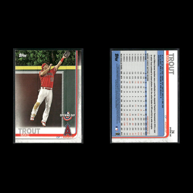 Mike Trout Los Angeles Angels Baseball 10-Card Lot Topps EX