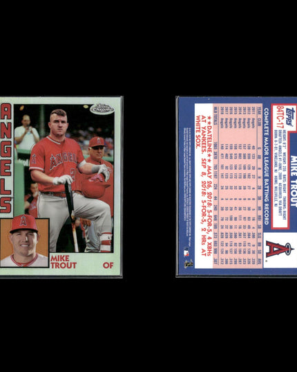 Mike Trout Los Angeles Angels Baseball 10-Card Lot Topps EX