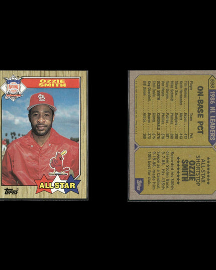 Ozzie Smith Cardinals Card Lot (12) HOF Assorted Topps Fleer Donruss