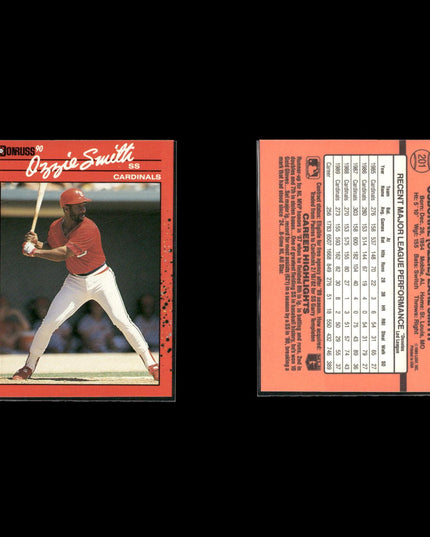 Ozzie Smith Cardinals Card Lot (12) HOF Assorted Topps Fleer Donruss