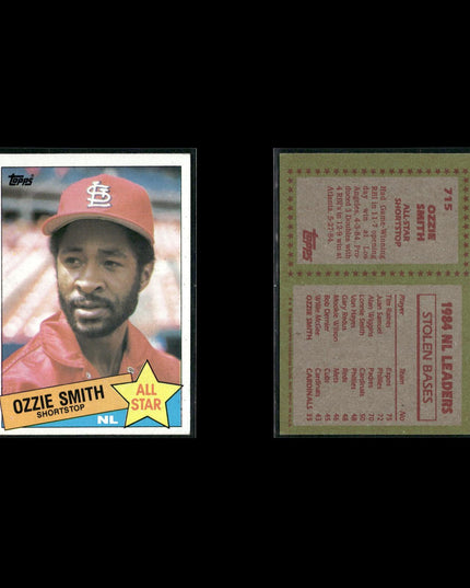 Ozzie Smith Cardinals Card Lot (12) HOF Assorted Topps Fleer Donruss