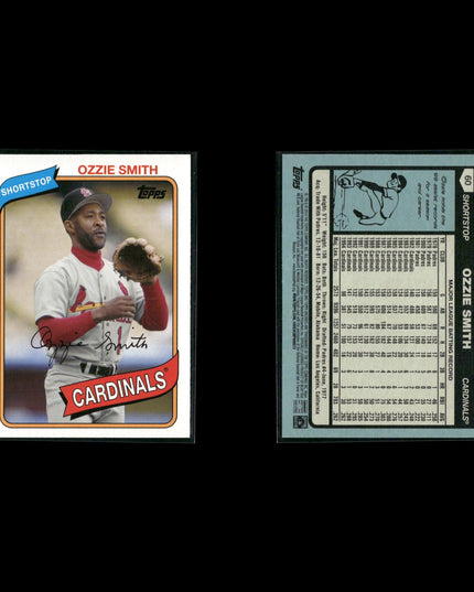 Ozzie Smith Cardinals Card Lot (12) HOF Assorted Topps Fleer Donruss