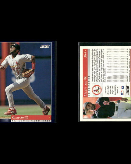 Ozzie Smith Cardinals Card Lot (12) HOF Assorted Topps Fleer Donruss
