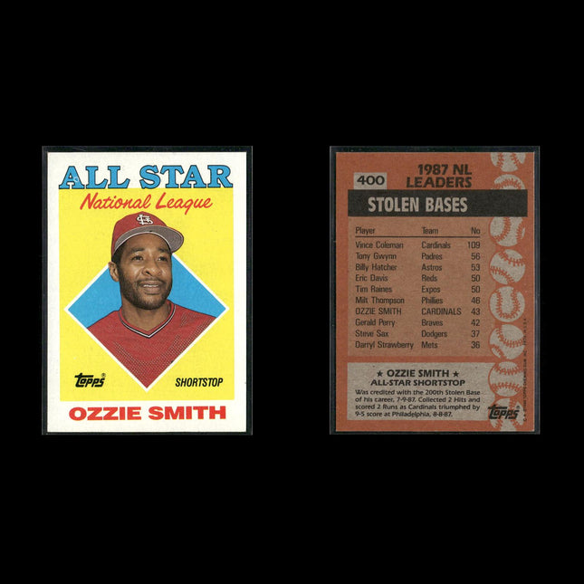 Ozzie Smith St. Louis Cardinals Baseball 13-Card Lot Topps EX