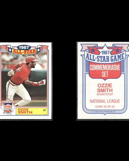 Ozzie Smith St. Louis Cardinals Baseball 13-Card Lot Topps EX