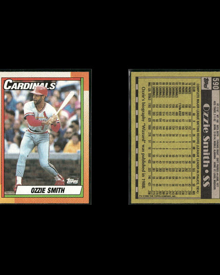 Ozzie Smith St. Louis Cardinals Baseball 13-Card Lot Topps EX