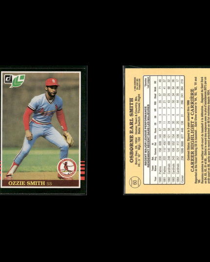 Ozzie Smith St. Louis Cardinals Baseball 13-Card Lot Topps EX