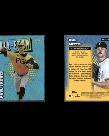 Paul Skenes Pittsburgh Pirates Baseball 8-Card Lot Topps EX