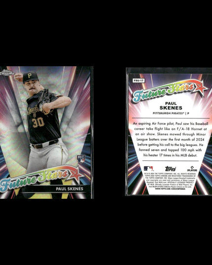 Paul Skenes Pittsburgh Pirates Baseball 8-Card Lot Topps EX