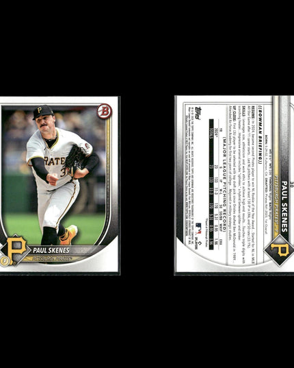Paul Skenes Pittsburgh Pirates Baseball 8-Card Lot Topps EX
