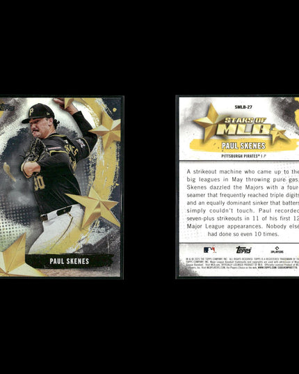 Paul Skenes Pittsburgh Pirates Baseball 8-Card Lot Topps EX