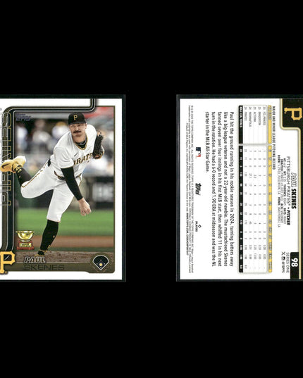 Paul Skenes Pittsburgh Pirates Baseball 8-Card Lot Topps EX