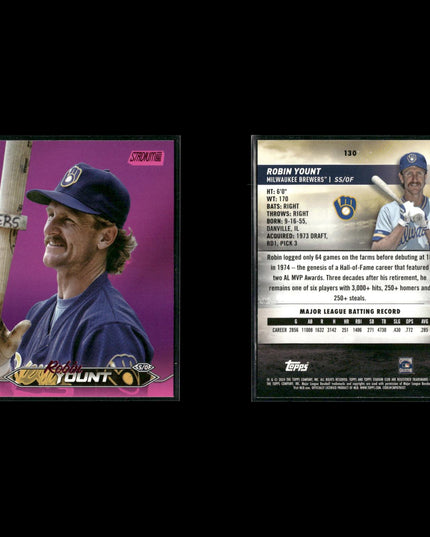 Robin Yount Milwaukee Brewers Baseball 11-Card Lot Topps EX