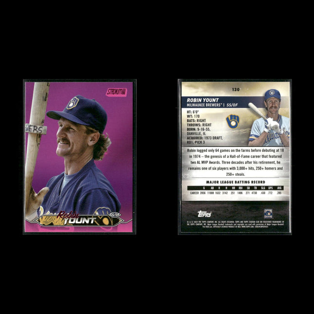 Robin Yount Milwaukee Brewers Baseball 11-Card Lot Topps EX