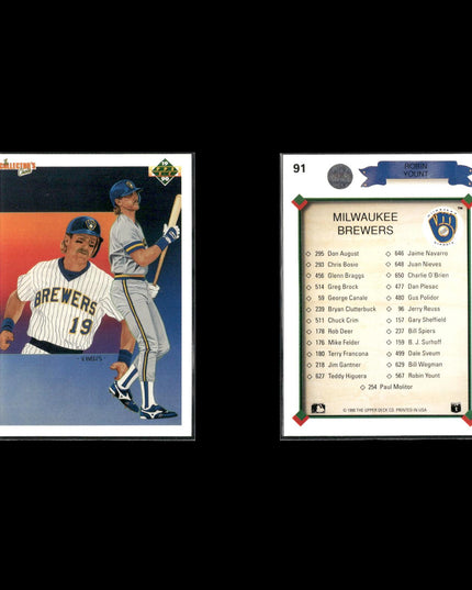 Robin Yount Milwaukee Brewers Baseball 11-Card Lot Topps EX