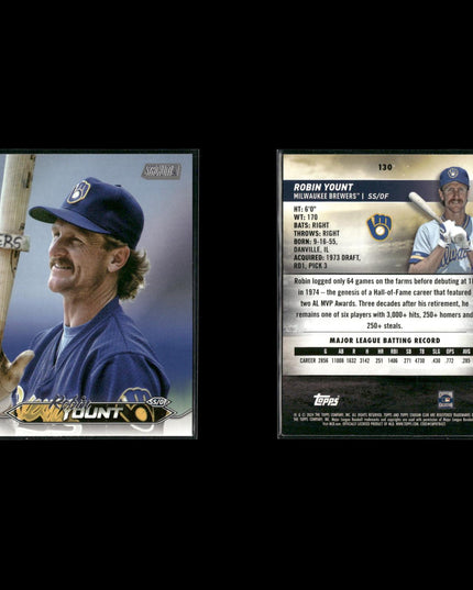 Robin Yount Milwaukee Brewers Baseball 11-Card Lot Topps EX