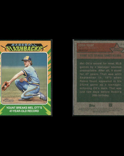 Robin Yount Milwaukee Brewers Baseball 11-Card Lot Topps EX