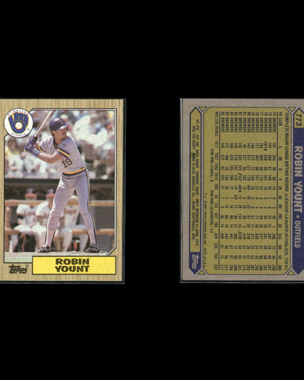 Robin Yount Milwaukee Brewers Baseball 11-Card Lot Topps EX