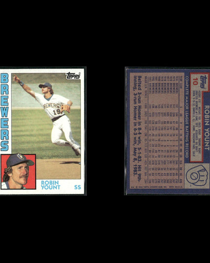 Robin Yount Milwaukee Brewers Baseball 11-Card Lot Topps EX