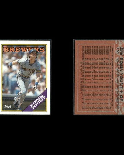 Robin Yount Milwaukee Brewers Baseball 11-Card Lot Topps EX
