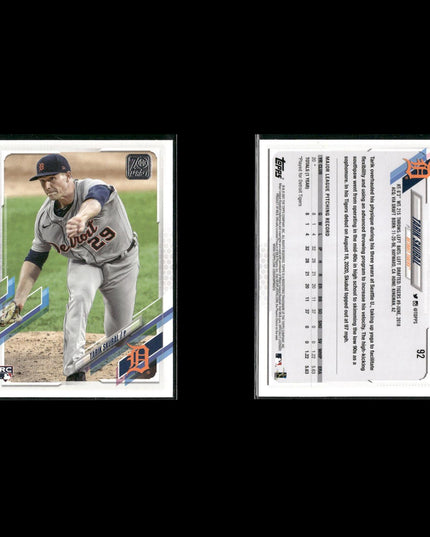 Tarik Skubal Detroit Tigers Baseball 5-Card Lot Topps EX