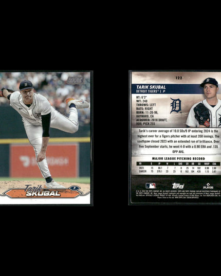 Tarik Skubal Detroit Tigers Baseball 5-Card Lot Topps EX