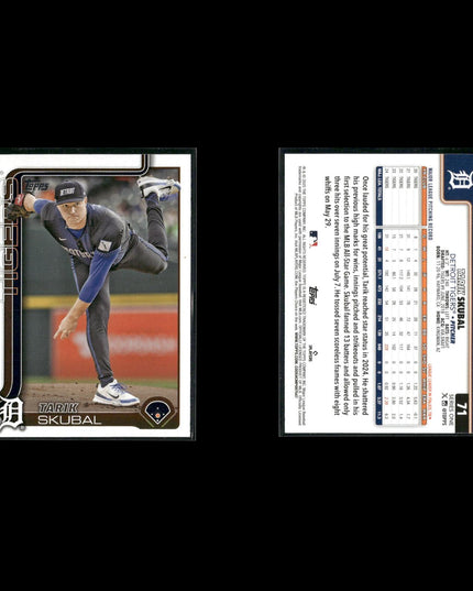 Tarik Skubal Detroit Tigers Baseball 5-Card Lot Topps EX