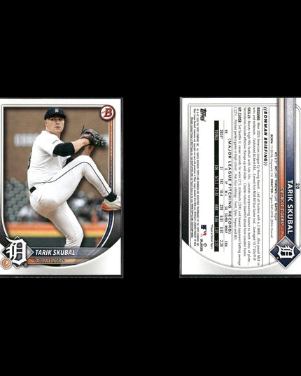 Tarik Skubal Detroit Tigers Baseball 5-Card Lot Topps EX