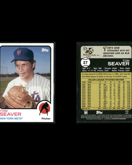 Tom Seaver New York Mets Baseball 12-Card Lot Topps EX