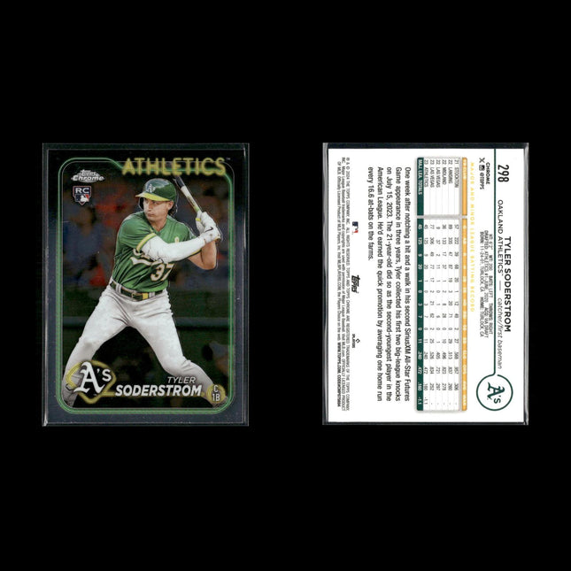 Tyler Soderstrom Oakland Athletics Baseball 4-Card Lot Topps EX