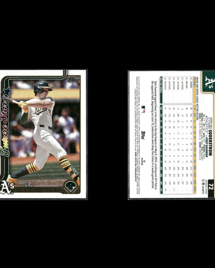 Tyler Soderstrom Oakland Athletics Baseball 4-Card Lot Topps EX