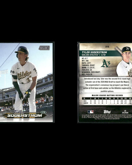 Tyler Soderstrom Oakland Athletics Baseball 4-Card Lot Topps EX