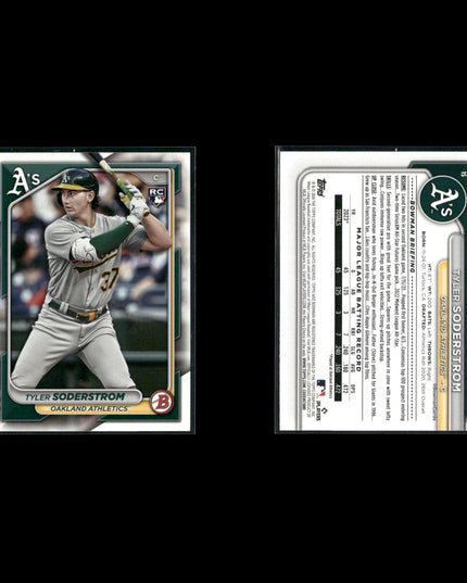 Tyler Soderstrom Oakland Athletics Baseball 4-Card Lot Topps EX
