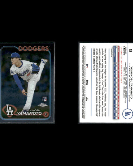 Yoshinobu Yamamoto Los Angeles Dodgers Baseball 7-Card Lot Topps EX