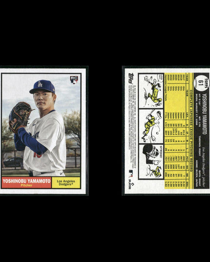 Yoshinobu Yamamoto Los Angeles Dodgers Baseball 7-Card Lot Topps EX