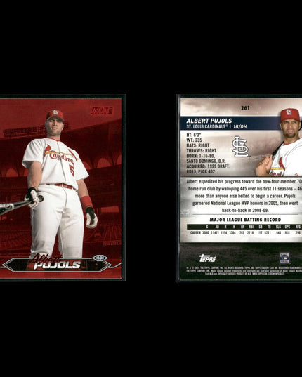 Albert Pujols St. Louis Cardinals Baseball 6-Card Lot Topps EX
